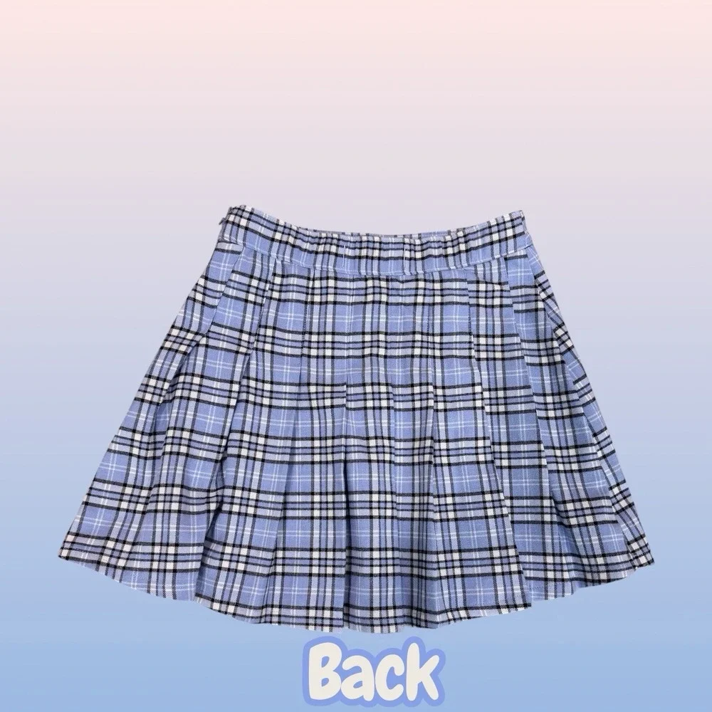 Hollister Ultra Women's High Rise Blue Plaid Pleated Pleated‎ Skirt Preppy XS - Picture 2 of 8